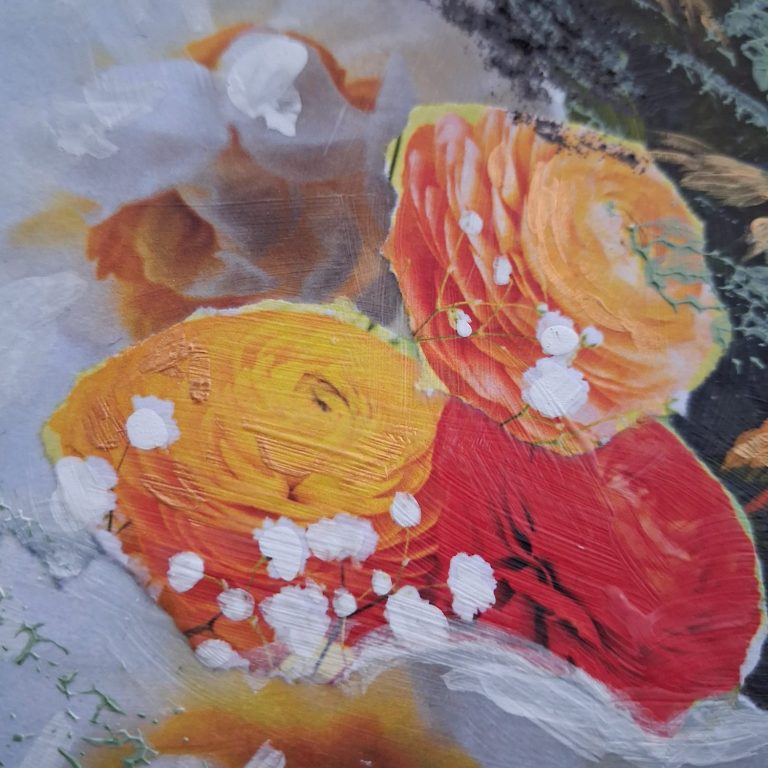 Detail - The Unmoved - 23 x 30 cm - Mixed Media, Acrylfarbe und Strukturpaste auf Leinwand - November 2025 - Preis: 250 €